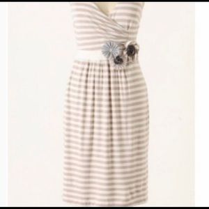 Anthropologie Little Yellow Button dress